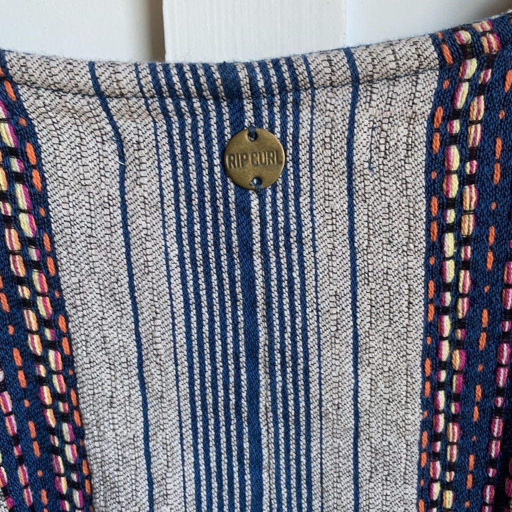 Rip Curl River Song Striped Button Front Mini Dre… - image 5